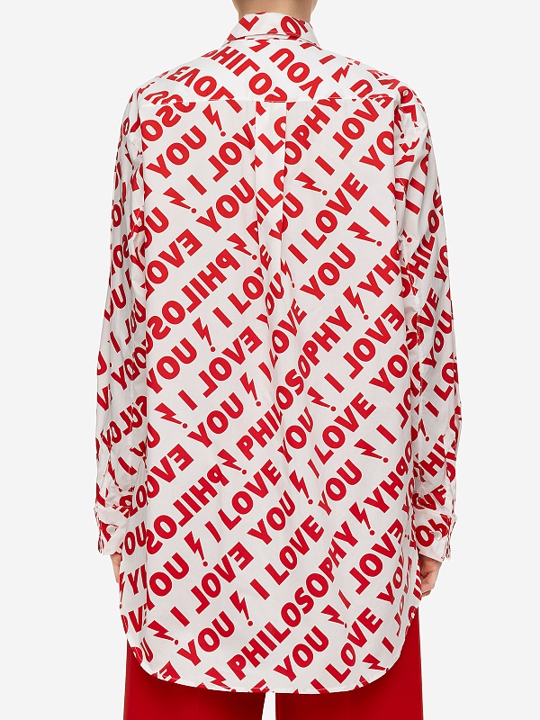 Блуза жен Philosophy Di Lorenzo Serafini 0225 5742 A1112 Fantasy print Red - 4