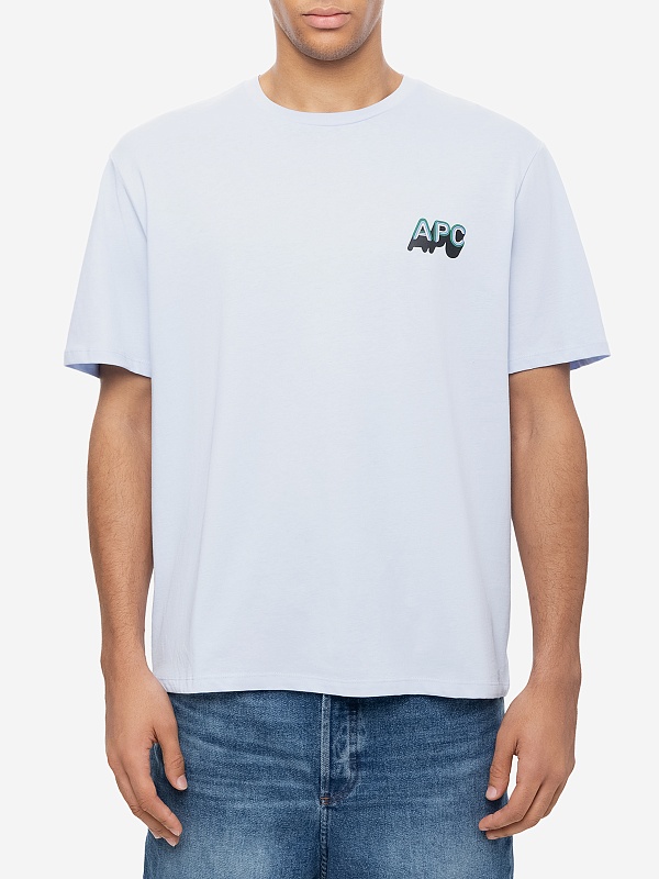 Футболка муж A.P.C. COHBM-H26535 IAT SKY BLUE - 2
