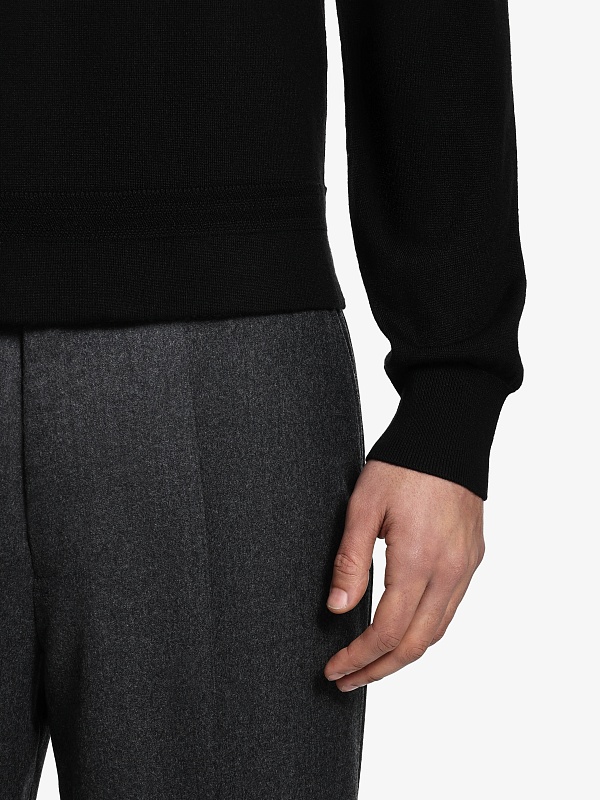 Поло с длинным рукавом муж Officine Generale W25MKNT311 BLACK - 3