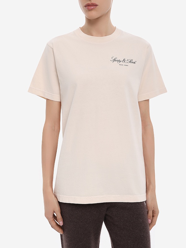 Футболка унисекс Sporty & Rich TO04365232WH37 Ecru - 3