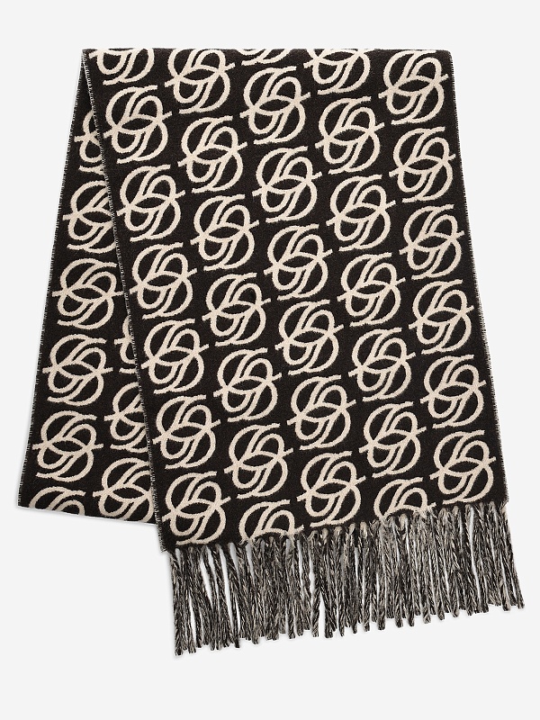 Шарф муж Drôle de Monsieur I-SF118-WO046-DBN DARK BROWN - 1