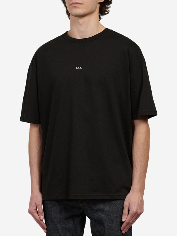 Футболка муж A.P.C. COHBW-H26386 TZC NOIR/BLANC - 1