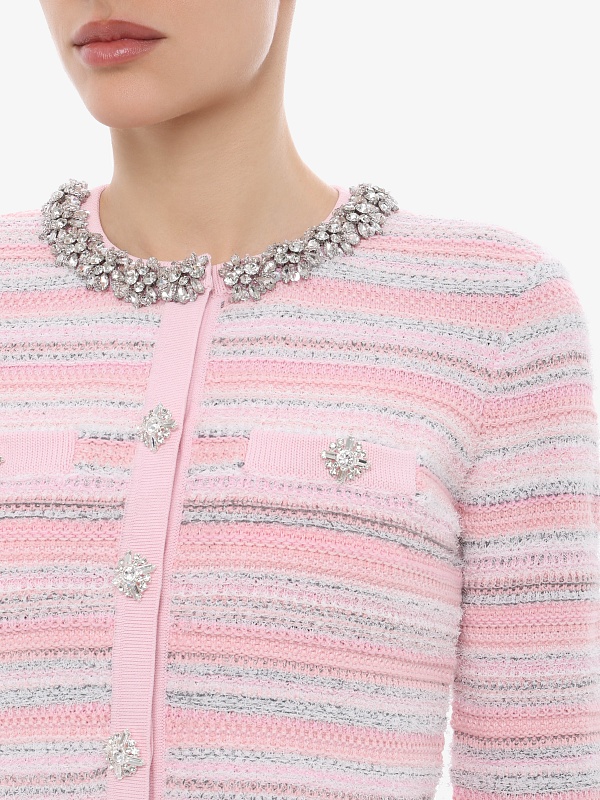 Кардиган жен Self-Portrait SS26-188C-P PINK - 5