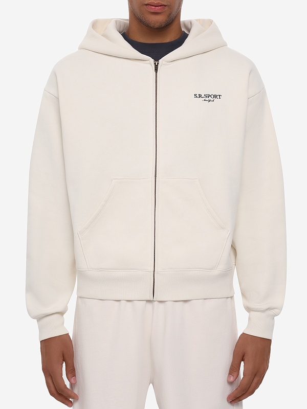 Толстовка на молнии муж Sporty & Rich ST094711304WH37 Ecru - 3