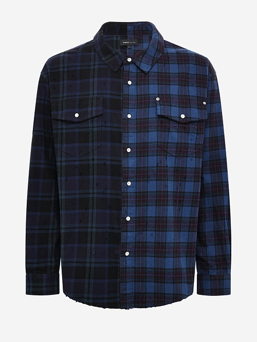 Рубашка муж PURPLE M3009-FTNH425 BLUE - 0