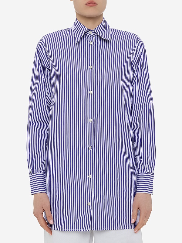 Рубашка жен Officine Generale S24WSHI009 WHITE/JACINTHE - 3