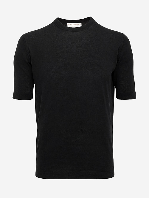 Джемпер с коротким рукавом муж Filippo De Laurentiis TS0MC CR14R 990 black - 0