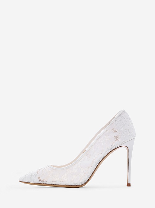 Туфли жен Black Suede Studio ICON BRIDAL GIA 100 | 100mm white - 0