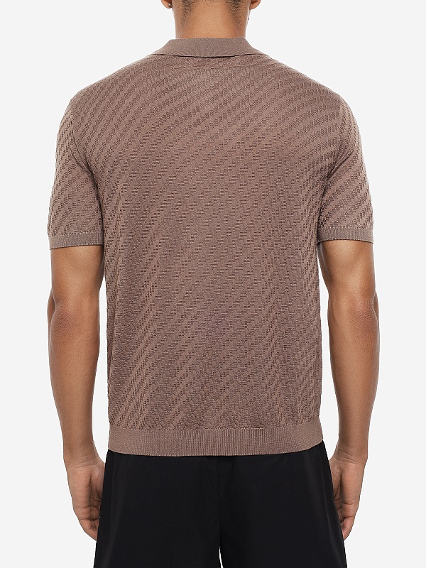 Поло муж Emporio Armani EM004307 AF24573 U6285 BROWN LENTIL - 4