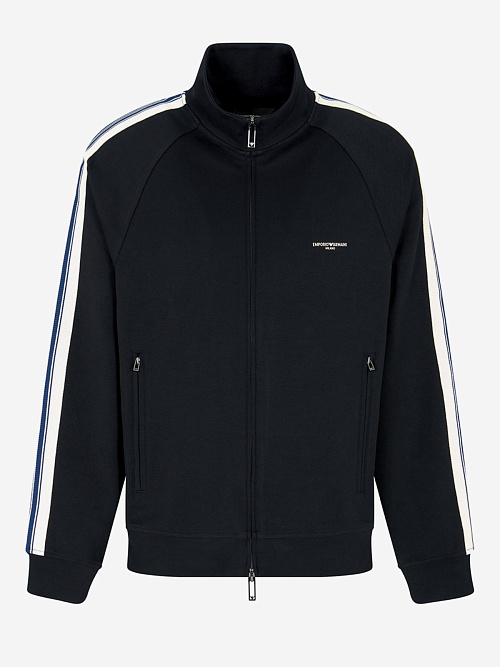 Толстовка на молнии муж Emporio Armani EM002872 AF13488 UB118 ICONICO 0920 BLU NAVY EA - 0