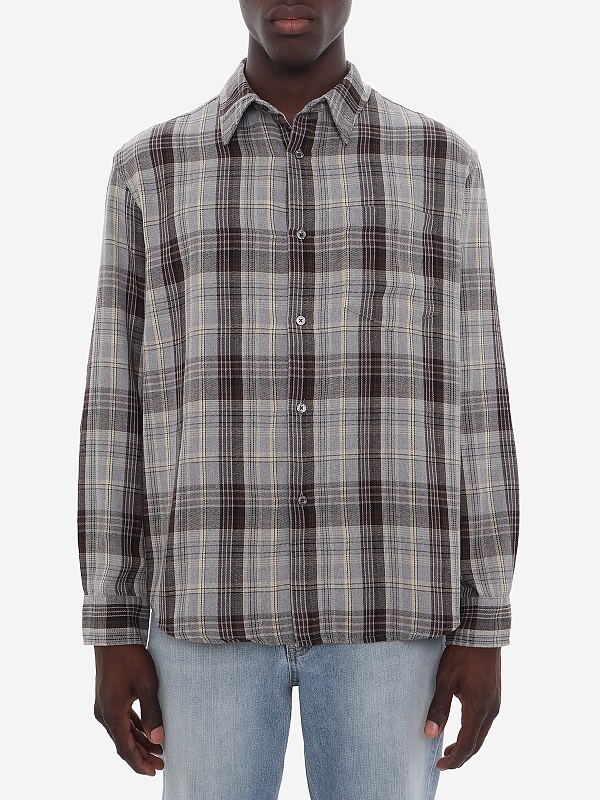 Рубашка муж Tonywack BF12SH901 GREY/BROWN - 4