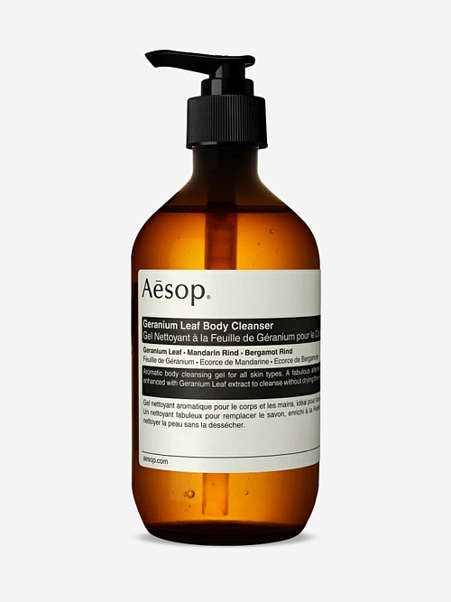 Гель для душа унисекс AESOP B500BT11RF Geranium Leaf Body Cleanser 500 мл - 0