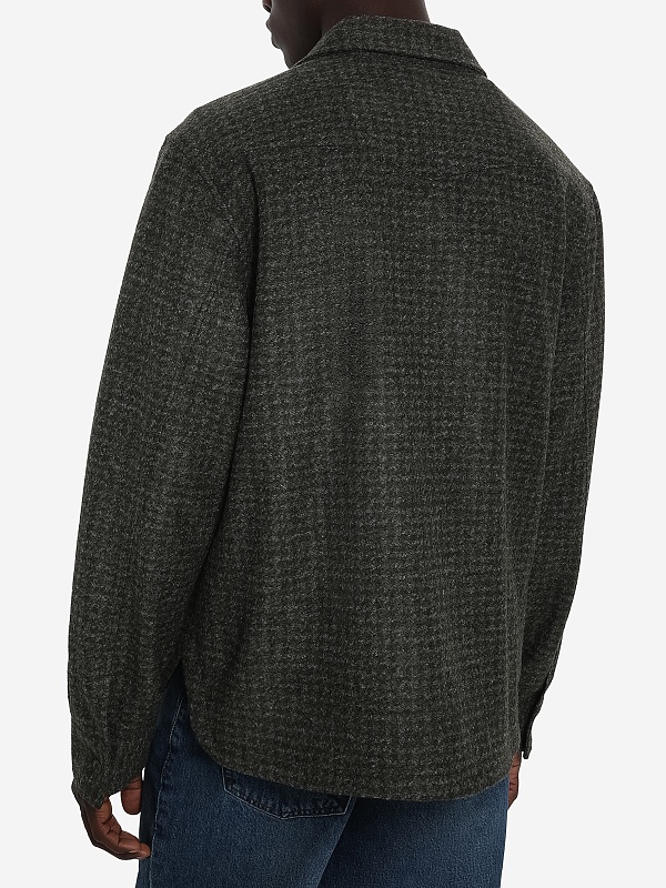 Рубашка муж Officine Generale W25MOVS072 OLIVE/MIDHTRGREY - 3