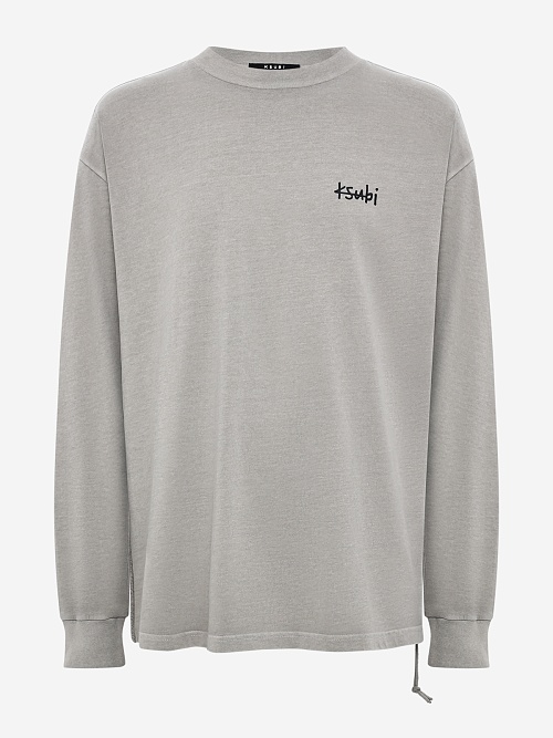 Футболка с длинным рукавом муж Ksubi MFA25TE001 WASHED GREY - 0