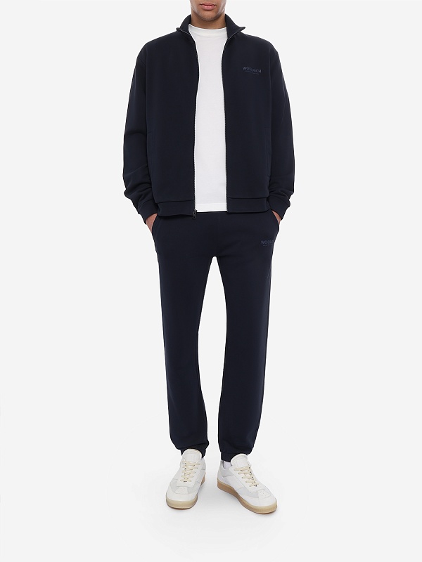 Толстовка на молнии муж Woolrich CFWOSW2041MRUT5377 MELTON BLUE - 1