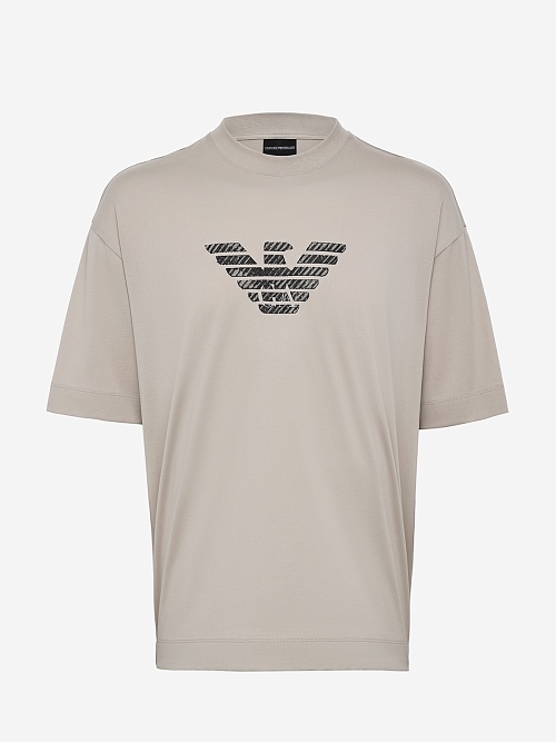 Футболка муж Emporio Armani EM001026 AF13669 M1054 SILVER LINING DIS 2 EAGLE EMB - 0