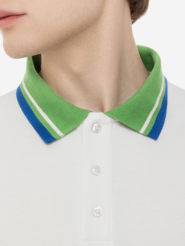 Поло муж Drôle de Monsieur G-PL152-CO162-OW OFF WHITE - 5