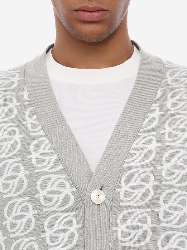 Кардиган муж Drôle de Monsieur L-CA180-VI040-GY GREY - 5