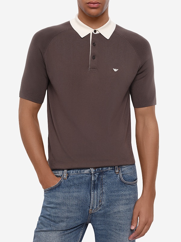 Поло муж Emporio Armani EM004622 AF25247 U6200 MAJOR BROWN - 3