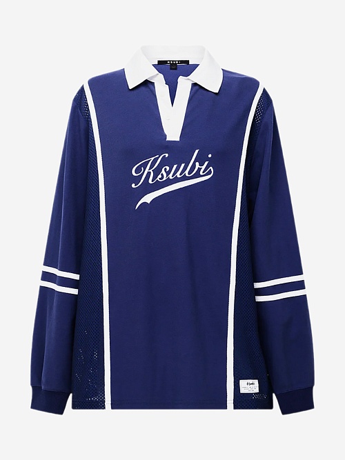Поло с длинным рукавом жен Ksubi WPS26FT008 navy - 0