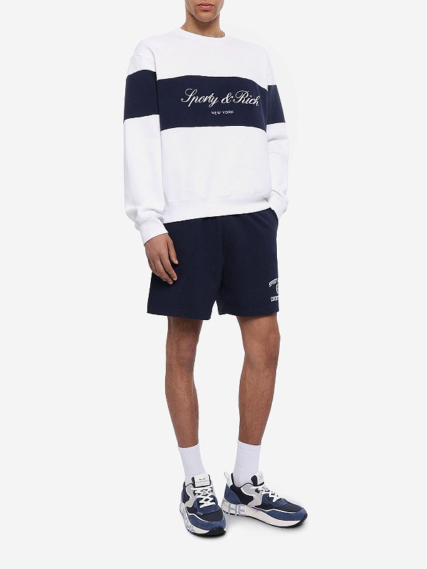 Толстовка муж Sporty & Rich ST098710329WH50 White/Dark Navy - 1