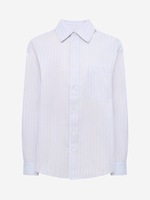 Рубашка жен DUNST UDSH6A104B1 MISTY BLUE STRIPE - 0