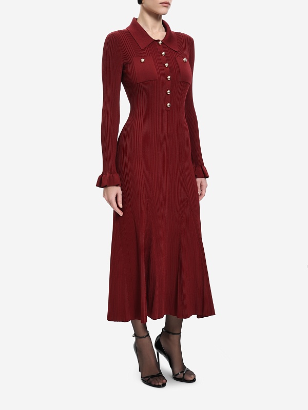 Платье жен Self-Portrait AW25-008MA-BU BURGUNDY - 2