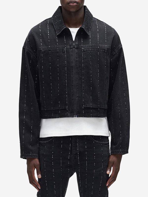 Куртка джинсовая муж PURPLE P052-SPTH126 BLACK - 1