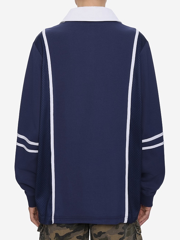 Поло с длинным рукавом жен Ksubi WPS26FT008 navy - 4