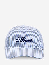 Кепка жен MC2 Saint Barth BASB0007 01058H SEERSUCKER STRIPES 31 EMB