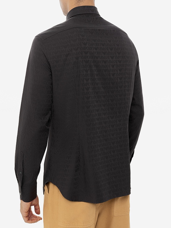 Рубашка муж Emporio Armani 3D1C86 1NIUZ F056 NERO LOGO - 3