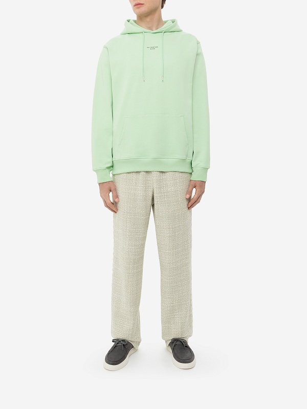 Худи муж Drôle de Monsieur G-HO161-CO127-LGN LIGHT GREEN - 1