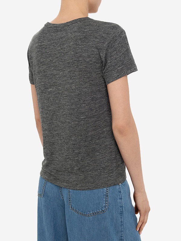 Футболка жен Officine Generale S24WTEE211 MID HEATHER GREY - 4