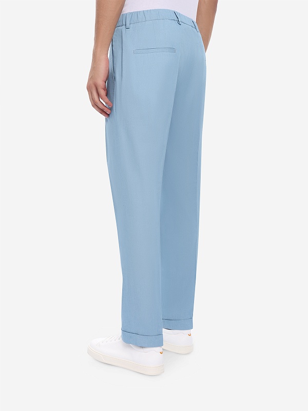 Брюки муж Fefe Napoli PTLMOLLACHAMBRAY-G101 SKY - 4