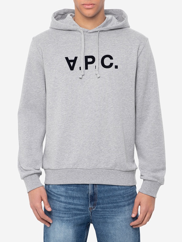 Худи муж A.P.C. COHBN-M27908 TPI HEATHERED GREY / DARK NAVY - 2