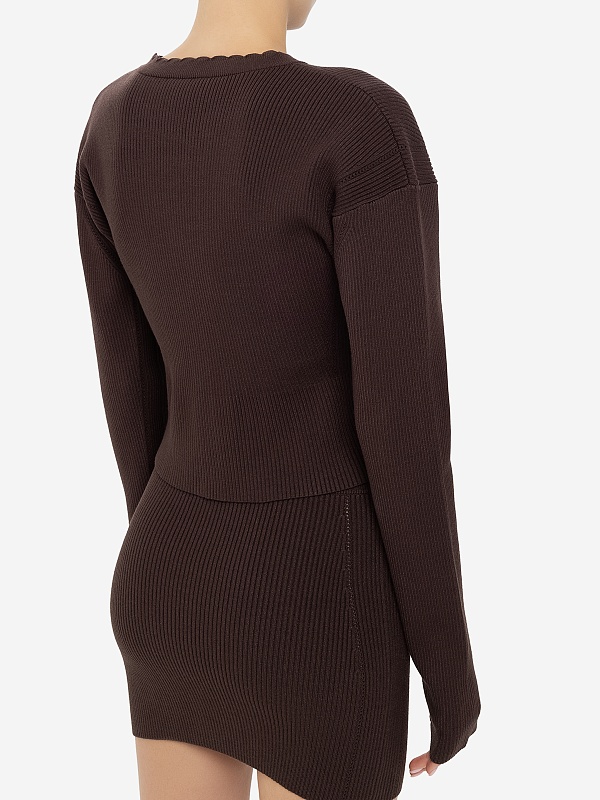 Кардиган жен Yuzefi YUZRS25-RW-KN18-39 CHOCOLATE - 4