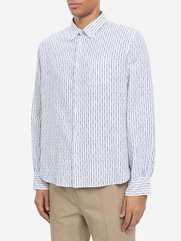 Рубашка муж Officine Generale S25MSHI019 WHITE/NIGHTSKY - 2