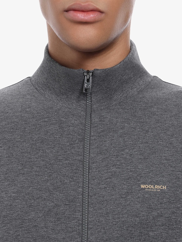 Толстовка на молнии муж Woolrich CFWOSW2001MRUT5195 CHARCOAL MELANGE - 4