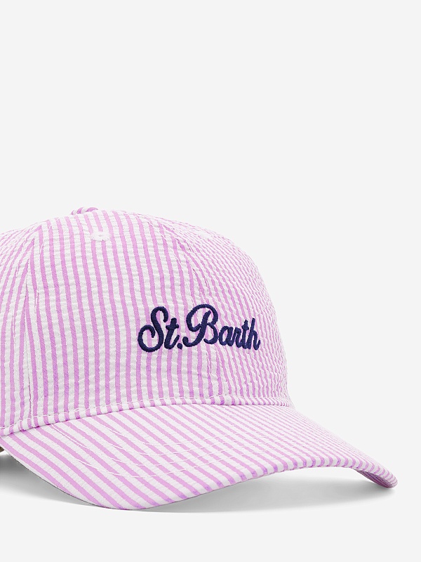 Кепка жен MC2 Saint Barth BASB0007 01648H SEERSUCKER STRIPES 21 EMB - 2