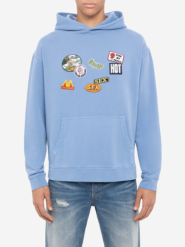 Худи муж Carne Bollente AW25H0101 Off-Blue - 3