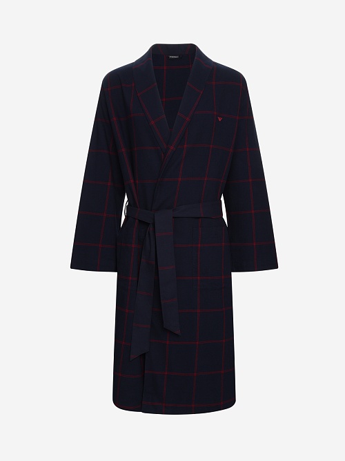 Халат муж Emporio Armani EM002248 AF15008 FB058 AR.BLUE-RHUBA CHECK - 0