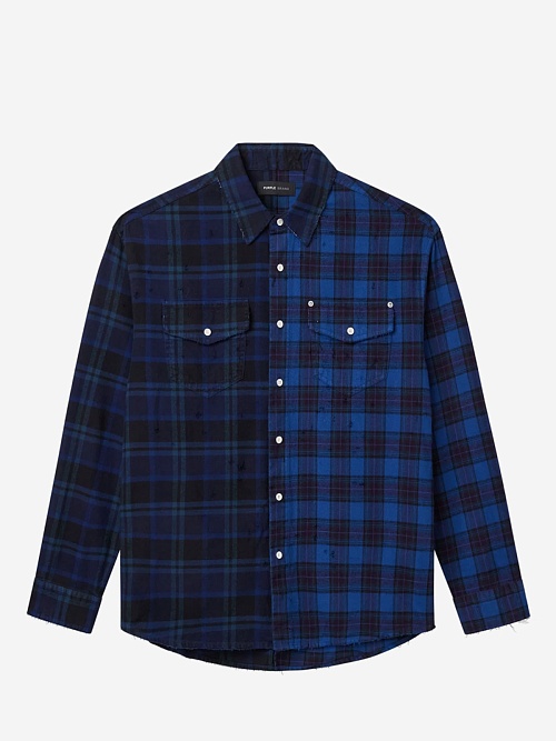 Рубашка муж PURPLE M3009-FTNH425 BLUE - 0