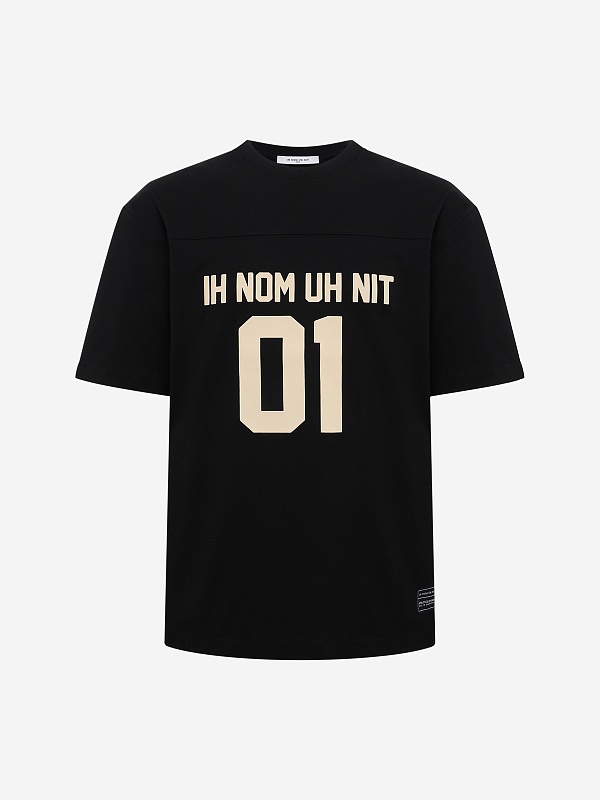 Футболка муж IH NOM UH NIT NUS26285 L66_BLACK+CREAM - 0