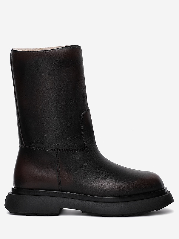 Ботинки жен 3JUIN 326W7004.A.1260K59 BRITISH + FUR BLACK/MERLOT - 1