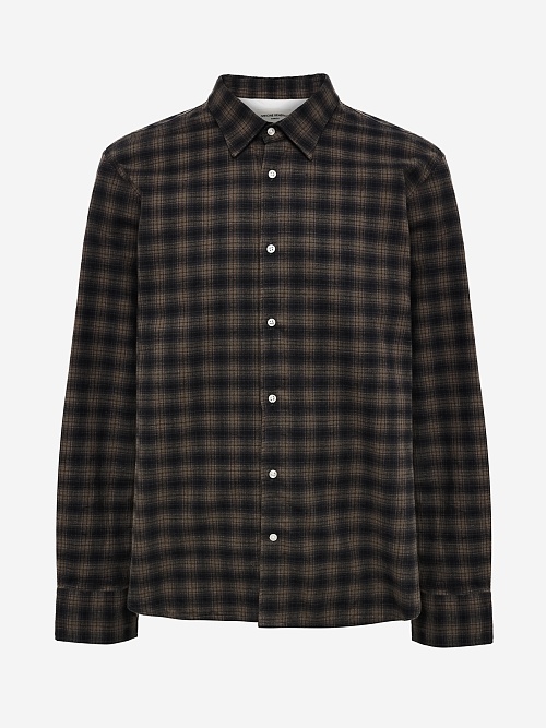 Рубашка муж Officine Generale W25MSHI007 BLACK/OLIVE - 0