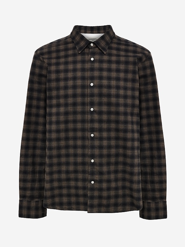 Рубашка муж Officine Generale W25MSHI007 BLACK/OLIVE - 5