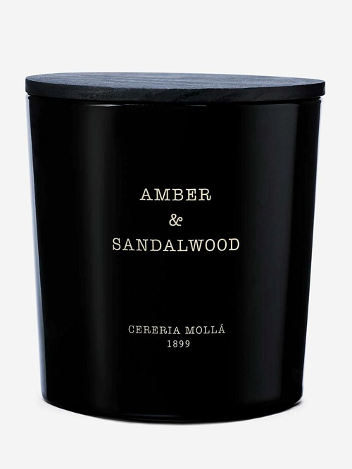 Свеча унисекс Cereria Molla 1899 6637 Amber & Sandalwood XL, 3 фитиля 600г - 0