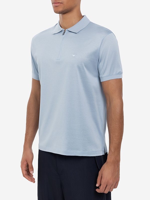 Поло муж Emporio Armani EM001082 AF10017 U9378 SUBDUED BLUE - 2