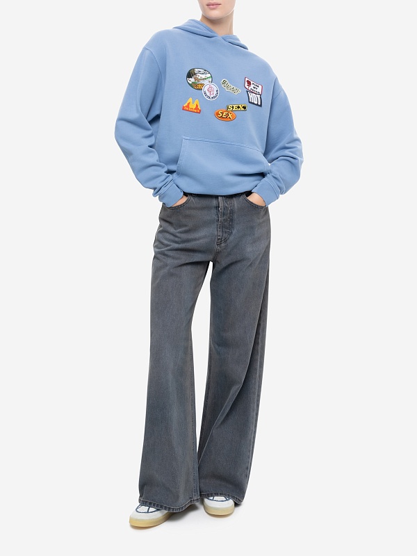 Худи муж Carne Bollente AW25H0101 Off-Blue - 1
