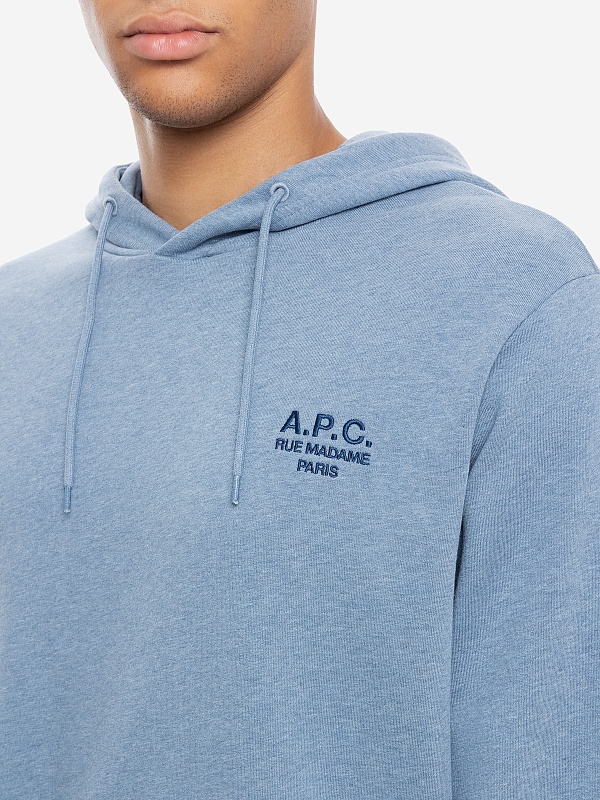 Худи муж A.P.C. COHGR-M27914 BLEU GRIS CHINE/BLEU - 4